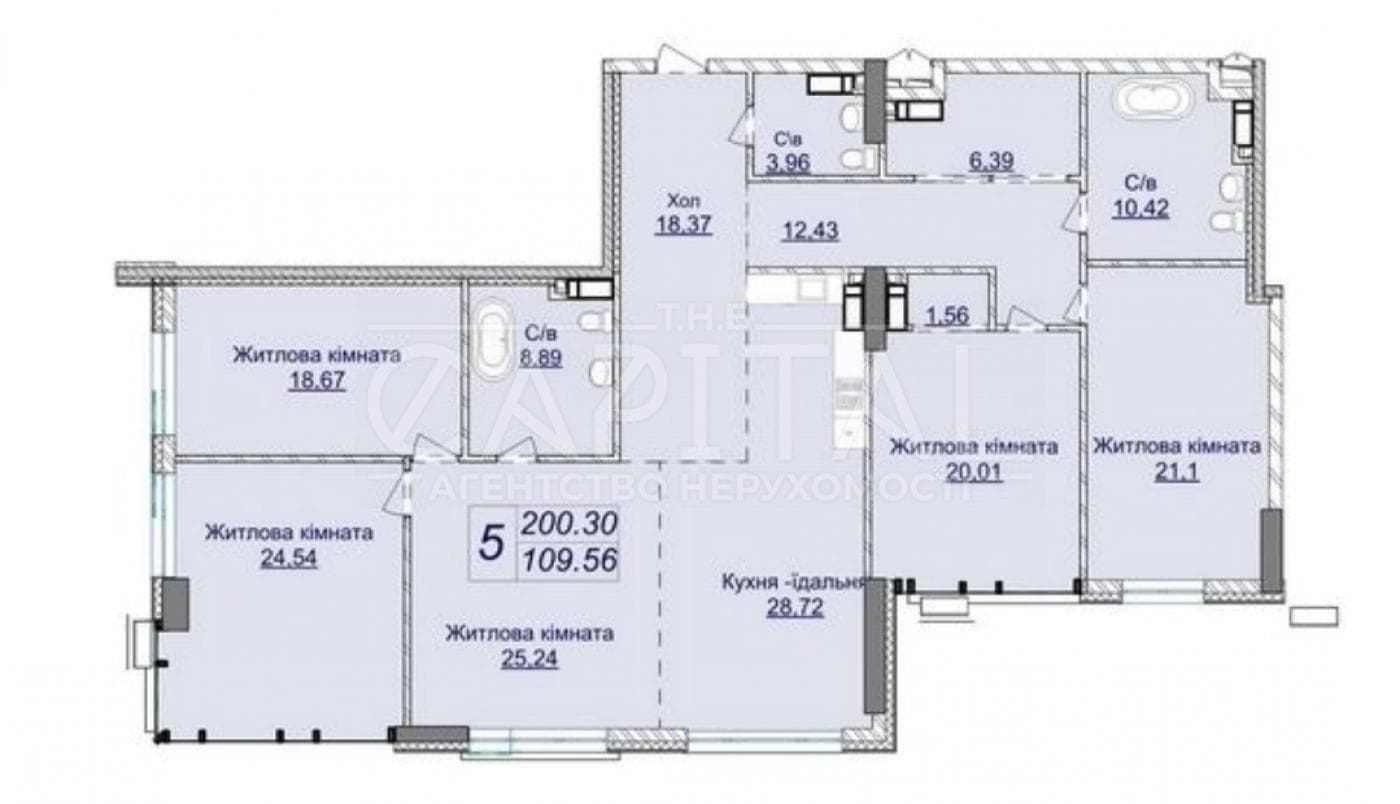 Продаж 6 кімн. квартира, Андрія Верхогляда, ID: A360