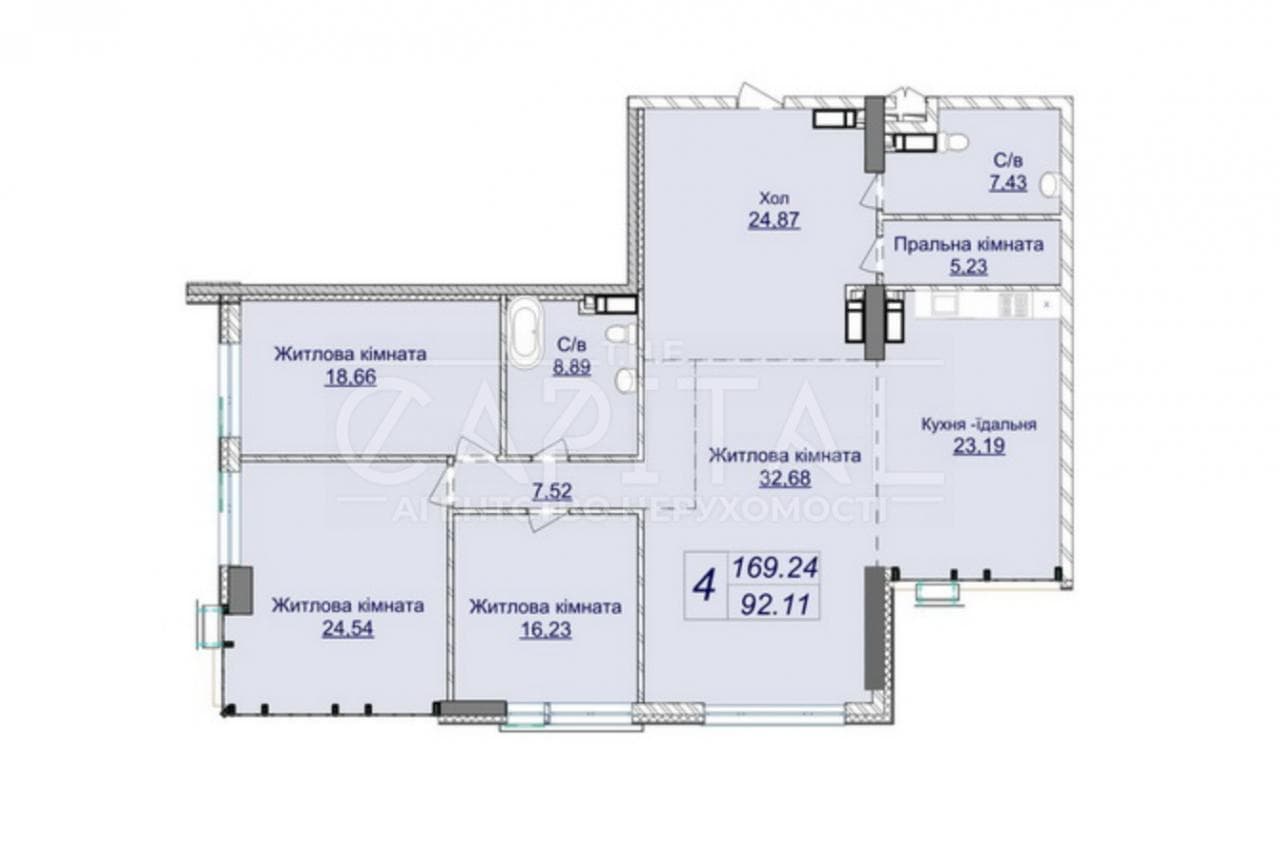 Продаж 4 кімн. квартира, Андрія Верхогляда, ID: 3159166563
